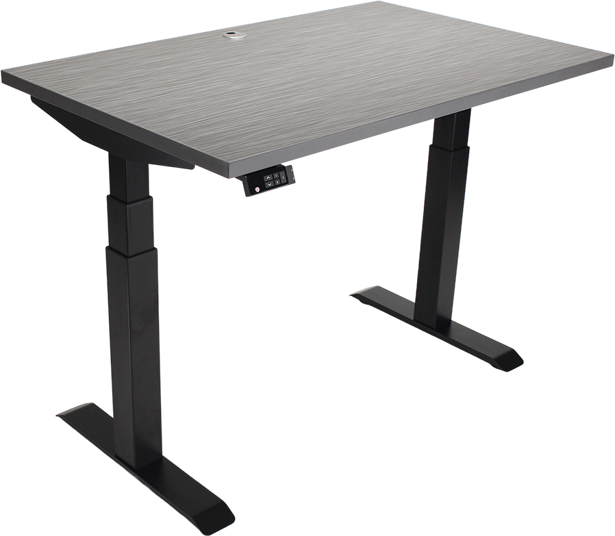 Desk With Black Frame And Gray Top